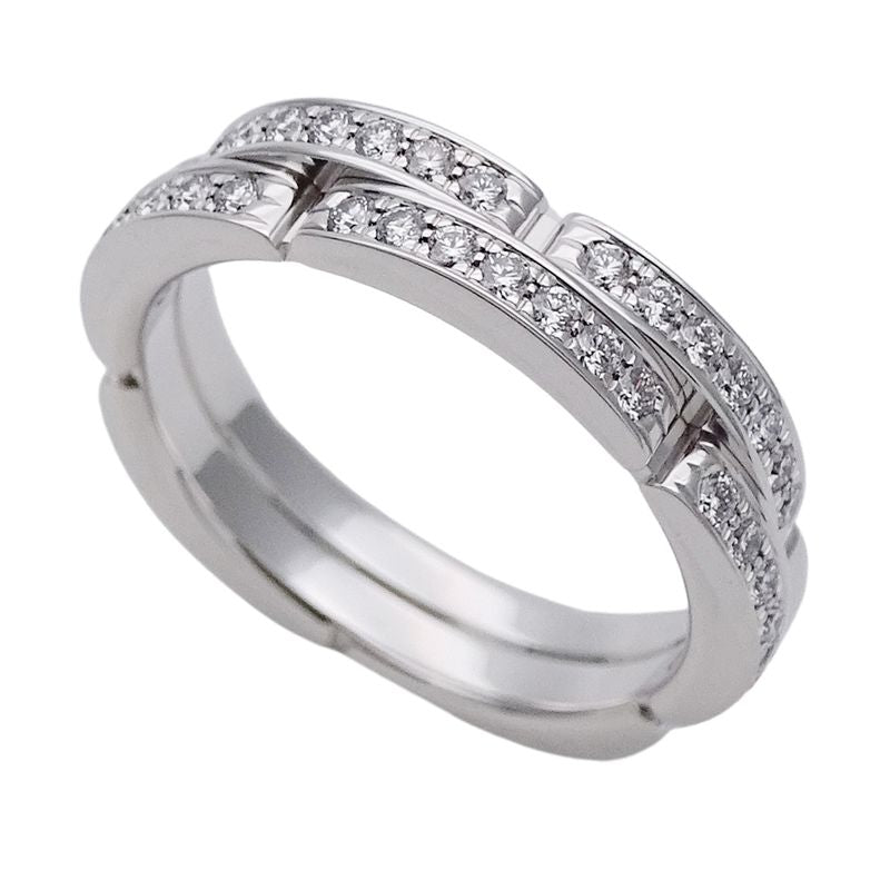 Cartier Ring Women's Brand Ring 750wg Half Diamond Semi-pave Maillon Panther
