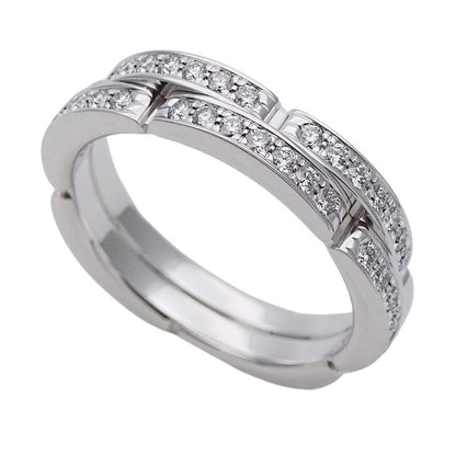 Cartier Ring Women's Brand Ring 750wg Half Diamond Semi-pave Maillon Panther