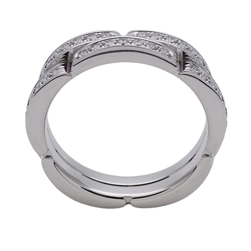 Cartier Ring Women's Brand Ring 750wg Half Diamond Semi-pave Maillon Panther