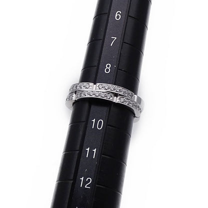 Cartier Ring Women's Brand Ring 750wg Half Diamond Semi-pave Maillon Panther