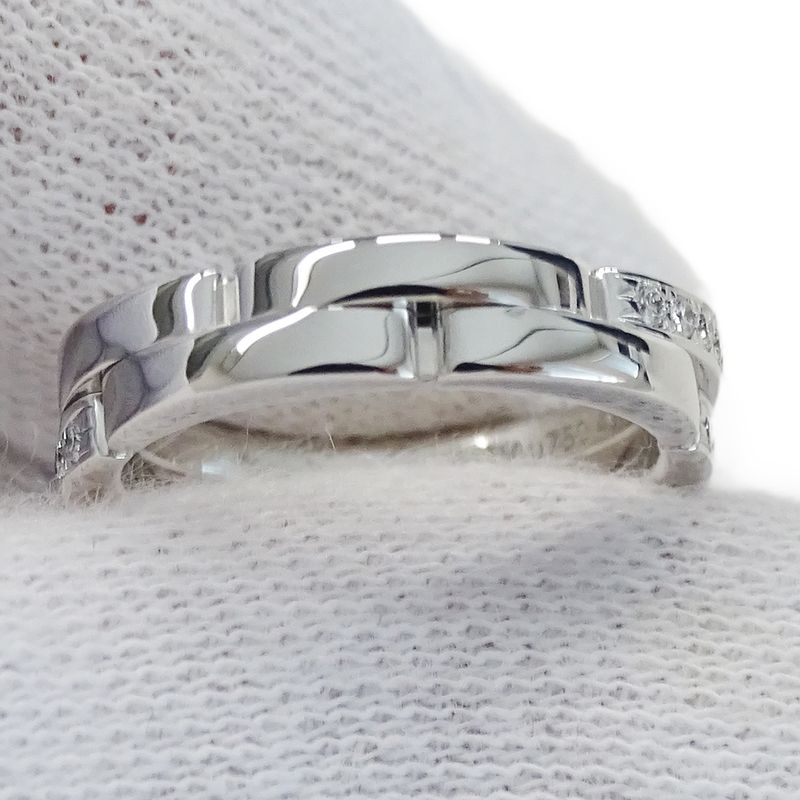 Cartier Ring Women's Brand Ring 750wg Half Diamond Semi-pave Maillon Panther