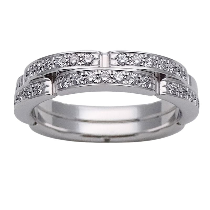 Cartier Ring Women's Brand Ring 750wg Half Diamond Semi-pave Maillon Panther