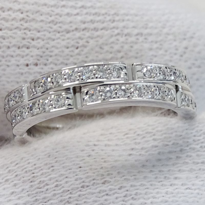 Cartier Ring Women's Brand Ring 750wg Half Diamond Semi-pave Maillon Panther