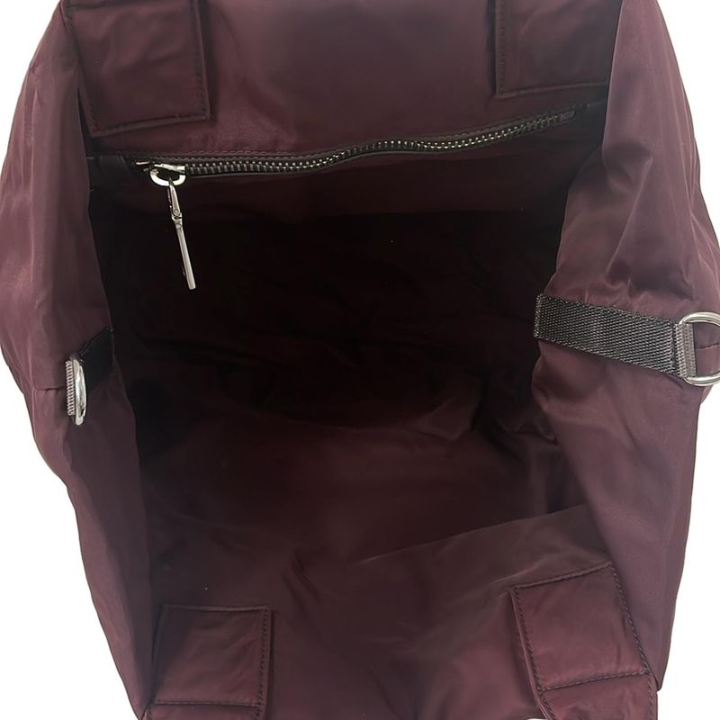 Prada Tote Bag Tessuto Double Bordeaux