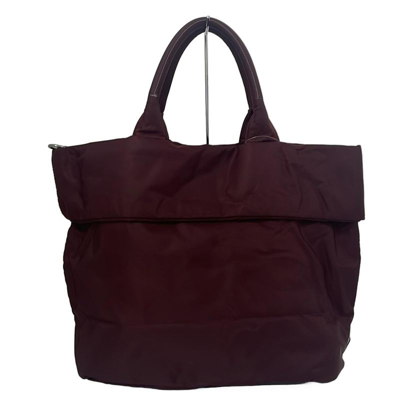 Prada Tote Bag Tessuto Double Bordeaux