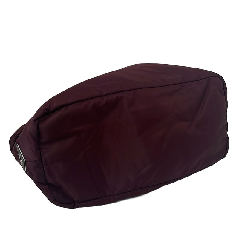 Prada Tote Bag Tessuto Double Bordeaux