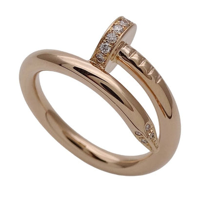 Cartier Ring Women's Men's Brand Ring 750pg Diamond Juste Un Clou Classic Model