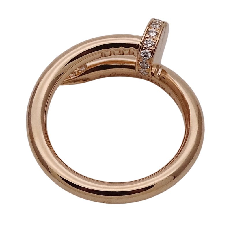 Cartier Ring Women's Men's Brand Ring 750pg Diamond Juste Un Clou Classic Model