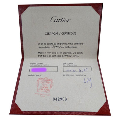 Cartier Ring Women's Men's Brand Ring 750pg Diamond Juste Un Clou Classic Model