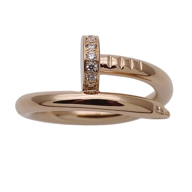 Cartier Ring Women's Men's Brand Ring 750pg Diamond Juste Un Clou Classic Model