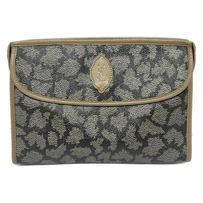 Yvessaint Laurent Clutch Bag - Black And Beige