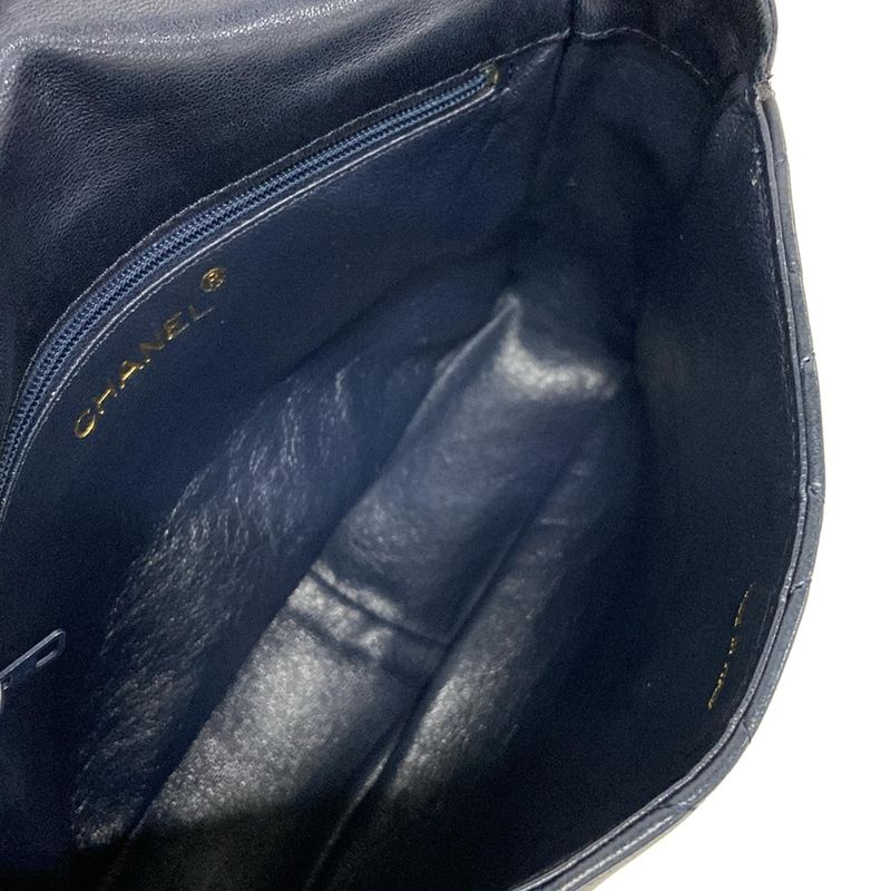 Chanel Matelasse Dark Navy Mini Size Lambskin Shoulder Bag