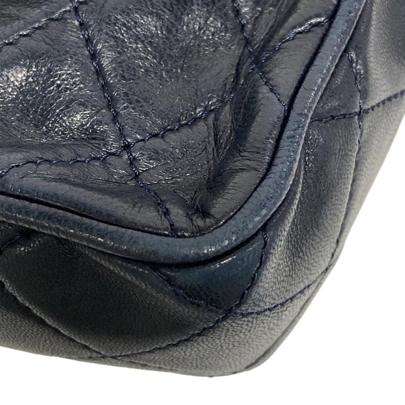 Chanel Matelasse Dark Navy Mini Size Lambskin Shoulder Bag