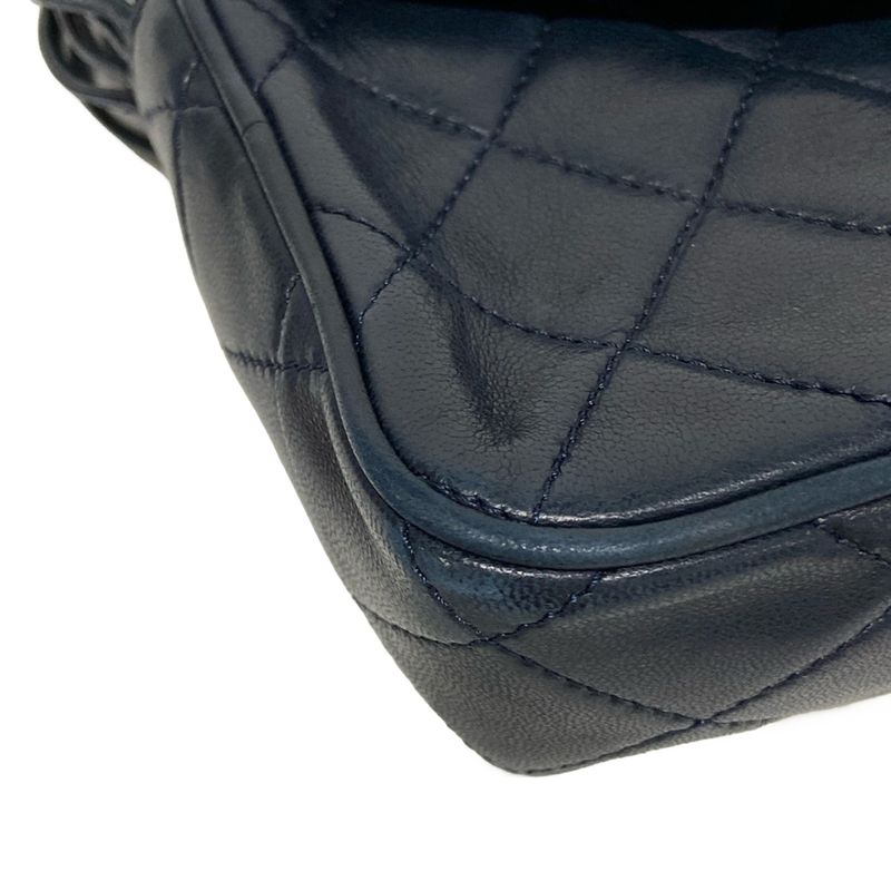 Chanel Matelasse Dark Navy Mini Size Lambskin Shoulder Bag