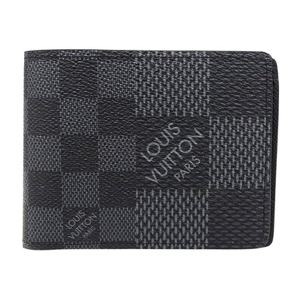 Louis Vuitton Wallet Men's Branded Bifold Wallet Damier Graphite 3D Canvas