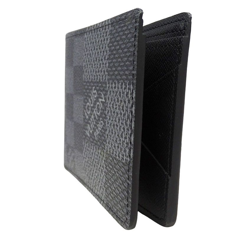 Louis Vuitton Wallet Men's Branded Bifold Wallet Damier Graphite 3D Canvas
