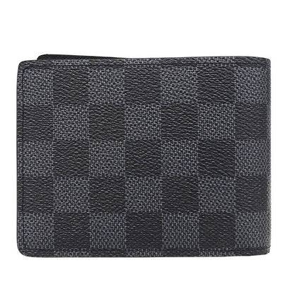 Louis Vuitton Wallet Men's Branded Bifold Wallet Damier Graphite 3D Canvas