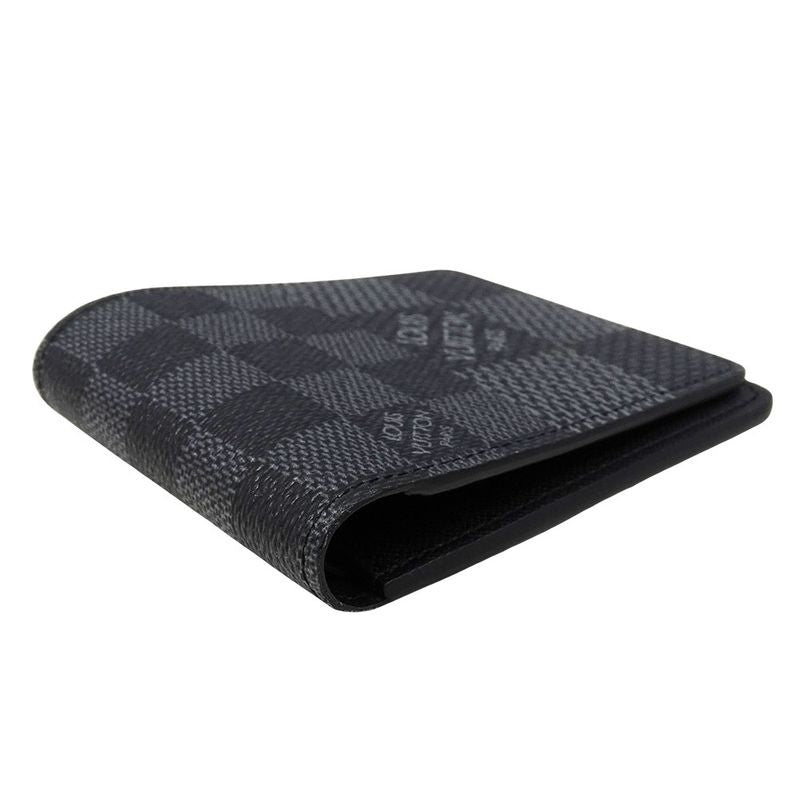 Louis Vuitton Wallet Men's Branded Bifold Wallet Damier Graphite 3D Canvas