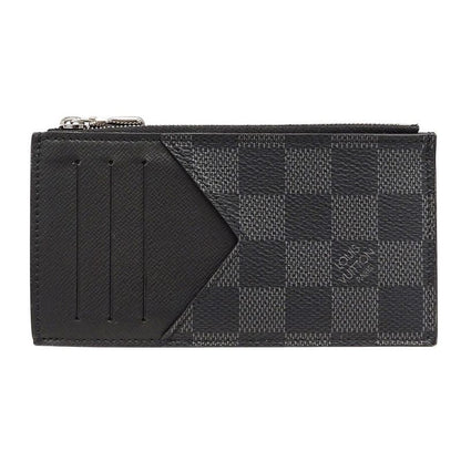 Louis Vuitton Wallets Men's Brand Coin Case Damier Graphite Canvas Coin Card