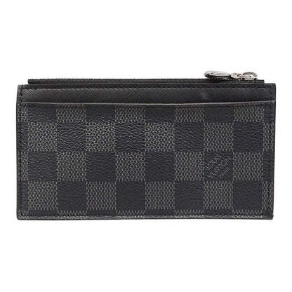 Louis Vuitton Wallets Men's Brand Coin Case Damier Graphite Canvas Coin Card