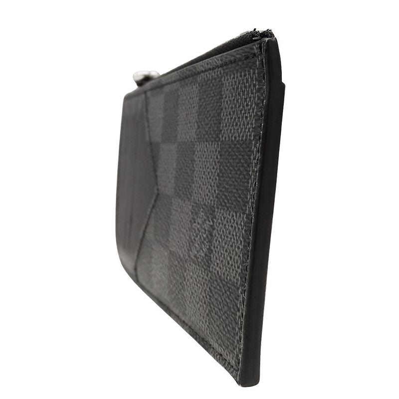 Louis Vuitton Wallets Men's Brand Coin Case Damier Graphite Canvas Coin Card