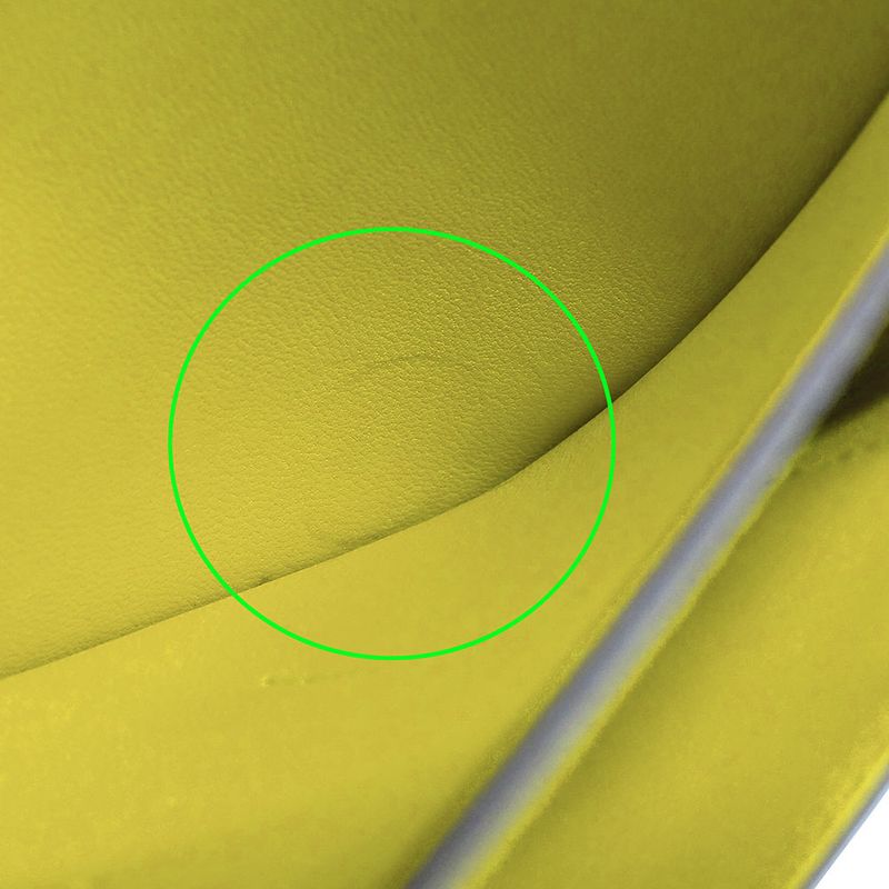 Hermes Wallets Ladies Branded Long Wallet Dogon GM Evercolor Lime Yellow Silver