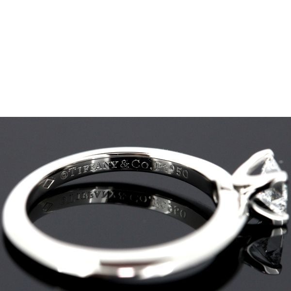 Tiffany & Co Square Princess 030ct E-vs1-ex Diamond Ring Pt950