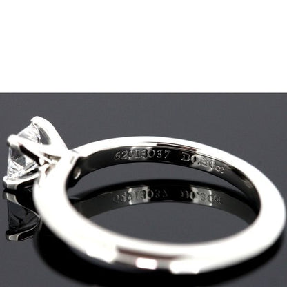 Tiffany & Co Square Princess 030ct E-vs1-ex Diamond Ring Pt950