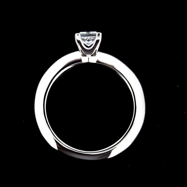 Tiffany & Co Square Princess 030ct E-vs1-ex Diamond Ring Pt950