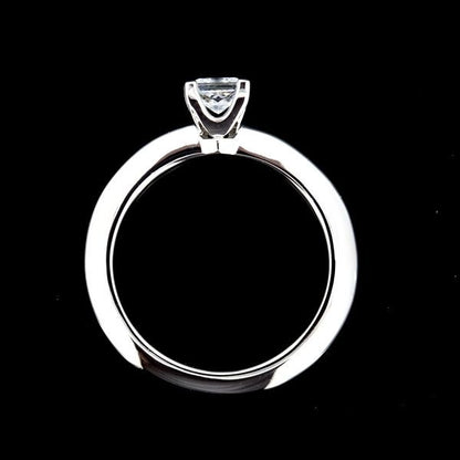 Tiffany & Co Square Princess 030ct E-vs1-ex Diamond Ring Pt950