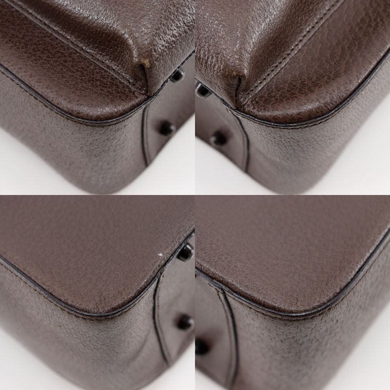 Gucci Old Gucci 002.1118.0462 Leather Brown Unisex Handbag