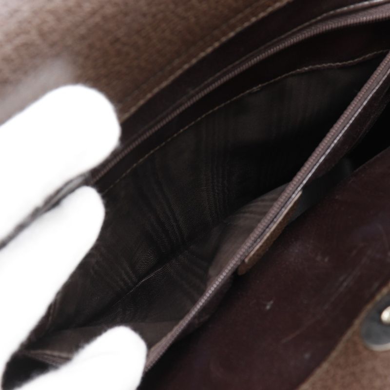 Gucci Old Gucci 002.1118.0462 Leather Brown Unisex Handbag