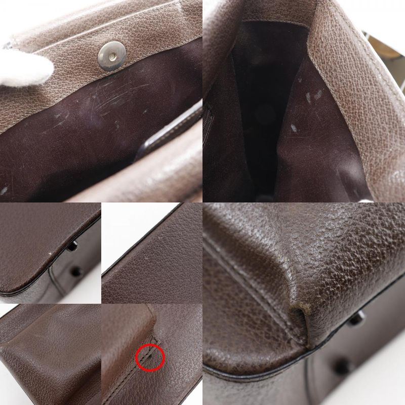 Gucci Old Gucci 002.1118.0462 Leather Brown Unisex Handbag