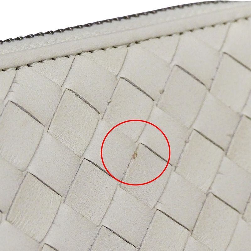 Bottega Venetaveneta Wallet Women Men Brand Intrecciato Coin Case Leather White