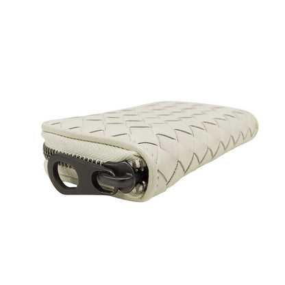 Bottega Venetaveneta Wallet Women Men Brand Intrecciato Coin Case Leather White