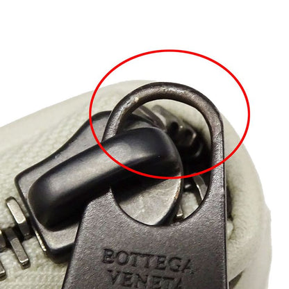 Bottega Venetaveneta Wallet Women Men Brand Intrecciato Coin Case Leather White