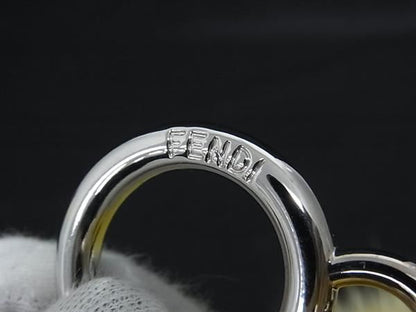 Fendi Pom Charm Fur And Leather Key Holder Bag Charm Yellow And Purple Fp6381