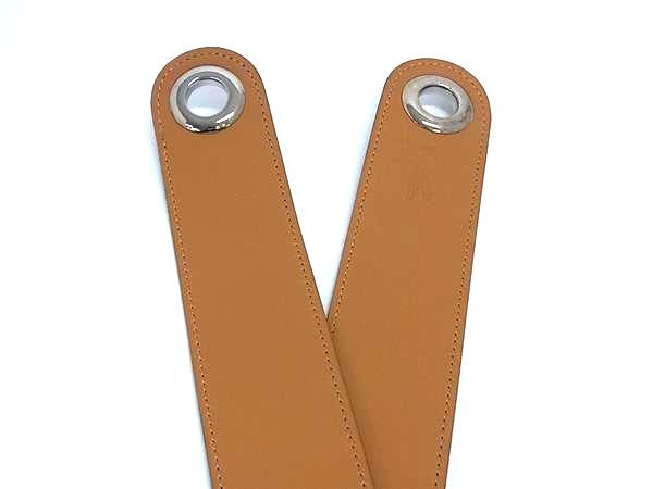 Hermes Box Calf Silver Hardware Scarf Belt Size M □I Engraved