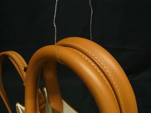 Celine Mini Vertical Cabas Canvas 2WAY Handbag Tote Shoulder Brown Bn5931