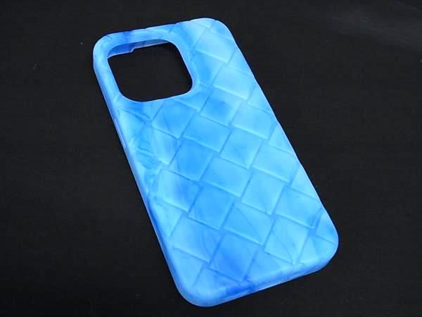 Bottega Veneta Intrecciato Rubber Iphone 14 Pro Phone Case Blue Bp5532