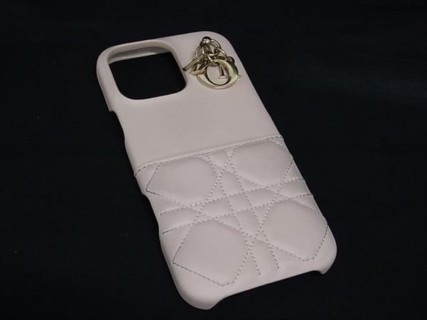 Christian Dior Lady Dior Cannage Leather Iphone 15 Pro Max Iphone Case Pink
