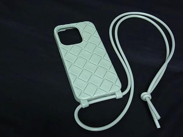Bottega Veneta Intrecciato Rubber Iphone 14 Pro Case In Gray Bp5512