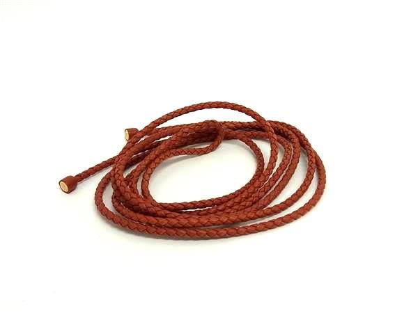 Bottega Veneta Intrecciato Leather Rope Belt With Strap Women's Brown Fu3408