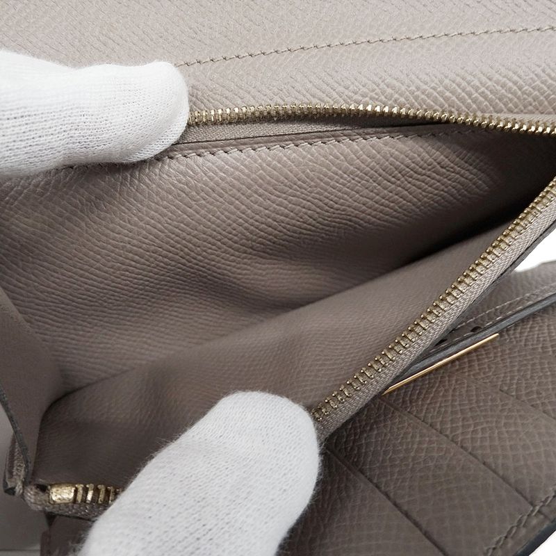 Hermes Wallet Ladies Branded Trifold Wallet Kelly Wallet Medium Vaux Epson