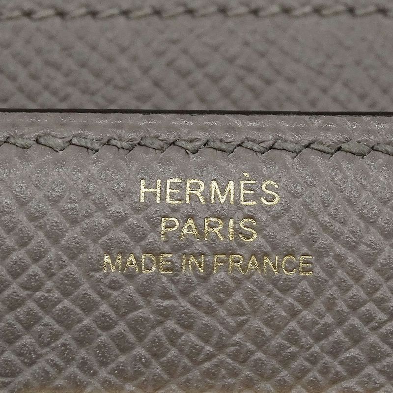 Hermes Wallet Ladies Branded Trifold Wallet Kelly Wallet Medium Vaux Epson