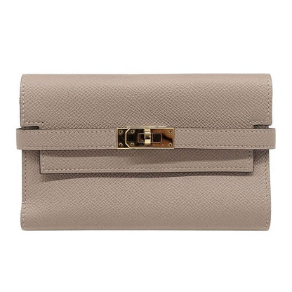 Hermes Wallet Ladies Branded Trifold Wallet Kelly Wallet Medium Vaux Epson