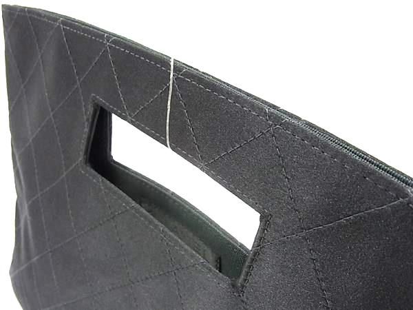 Chanel Matelasse Satin Handbag Mini Bag Women Black Fu4094