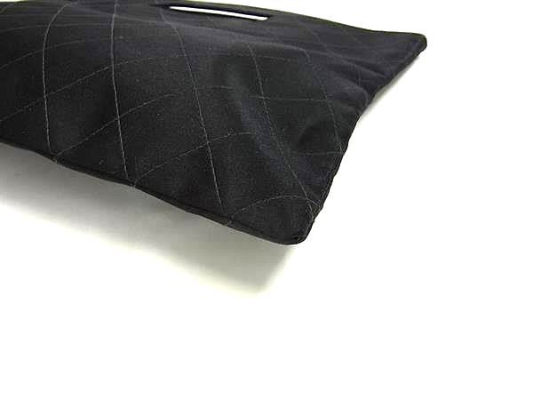 Chanel Matelasse Satin Handbag Mini Bag Women Black Fu4094