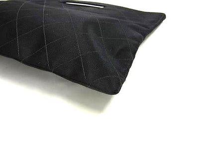 Chanel Matelasse Satin Handbag Mini Bag Women Black Fu4094