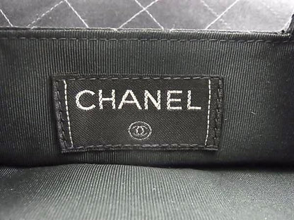 Chanel Matelasse Satin Handbag Mini Bag Women Black Fu4094